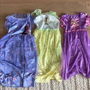 Disney Princess Dresses in Purple, Yellow, and Lavender